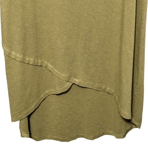 Chicos Olive Green Sleeveless Asymmetrical Hem Midi Length Minimalist Dress - Picture 3 of 9
